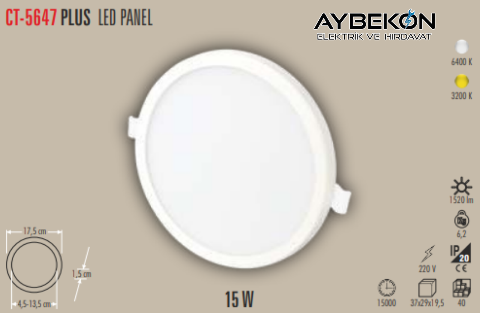 CT-5647 Sıva Altı Spot - Görsel 2